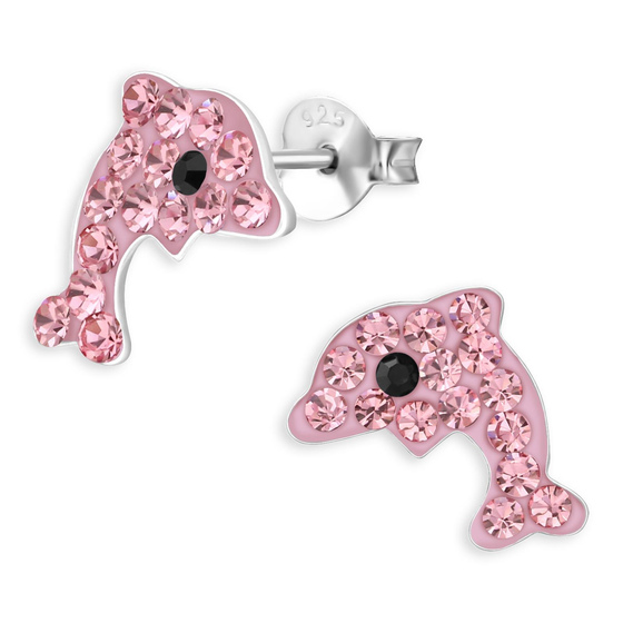 Delfin Kinder Ohrringe aus 925 Silber