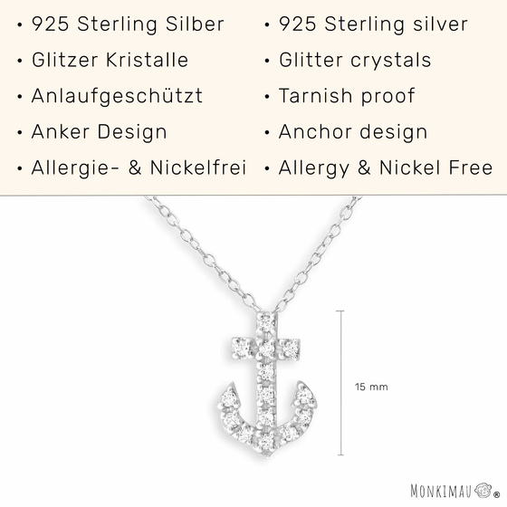 Anker Halskette aus 925 Silber