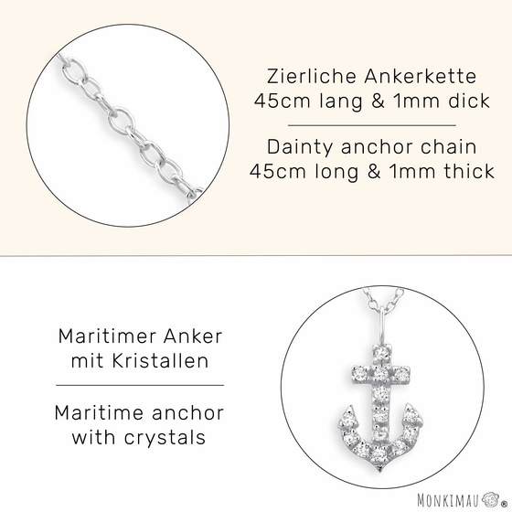 Anker Halskette aus 925 Silber