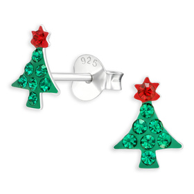 Tannenbaum Ohrringe aus 925 Silber
