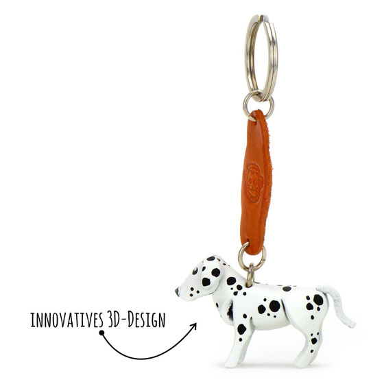 Dalmatiner Hunde Schlsselanhnger aus Leder
