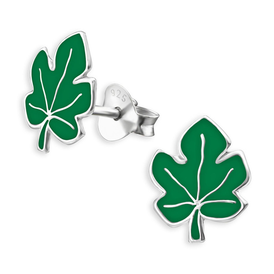 Blatt Kinder Ohrringe aus 925 Silber