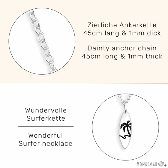 Surferkette aus 925 Silber