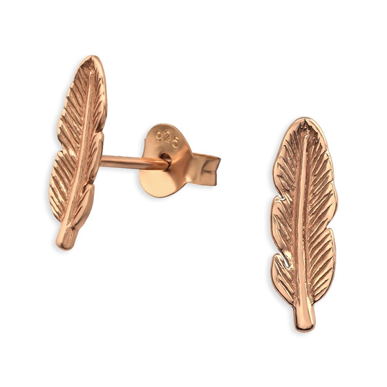 Feder Ohrringe aus 925 Silber