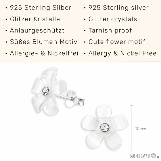 Blten Ohrringe aus 925 Silber