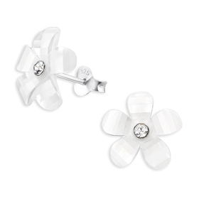 Blüten Ohrringe aus 925 Silber