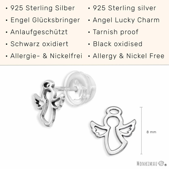 Engel Kinder Ohrringe aus 925 Silber