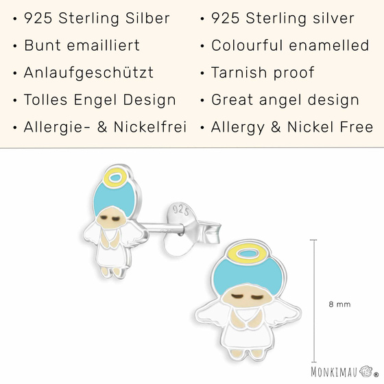 Engel Kinder Ohrringe aus 925 Silber
