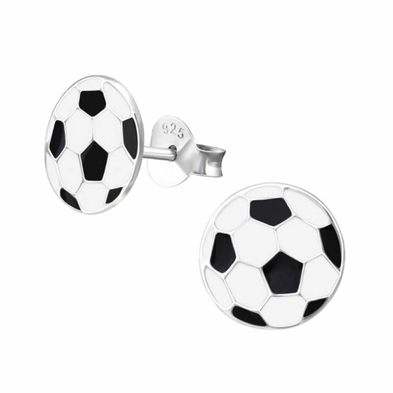 Fussball Kinder Ohrringe aus 925 Silber