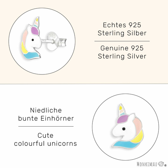 Einhorn Kinder Ohrringe aus 925 Silber