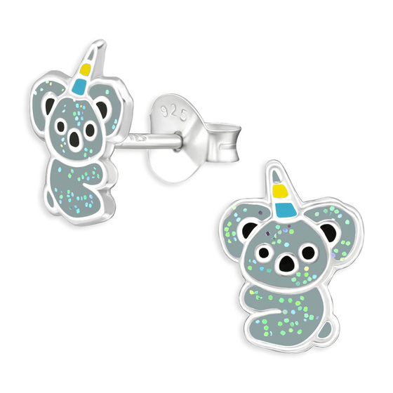 Koala Einhorn Kinder Ohrringe aus 925 Silber