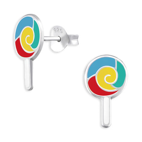Lollipop Kinder Ohrringe aus 925 Silber