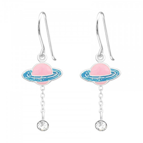 Kinderohrringe Saturn Planet 925 Silber