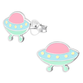 Ufo Kinder Ohrringe aus 925 Silber