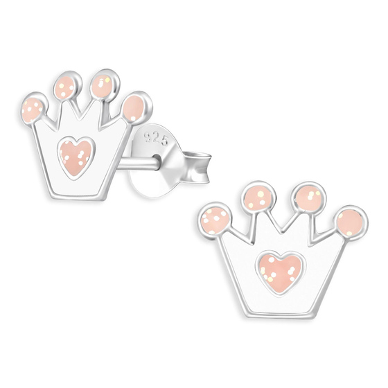Prinzessin Kronen Kinder Ohrringe aus 925 Silber
