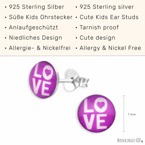 Love Kinder Ohrringe aus 925 Silber