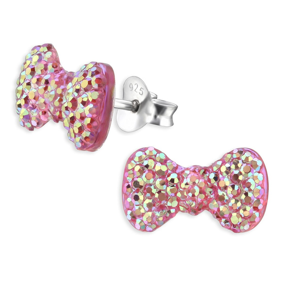 Schleifen Kinder Ohrringe aus 925 Silber