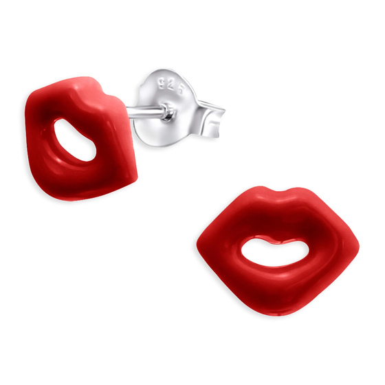 Kussmund Kinder Ohrringe aus 925 Silber