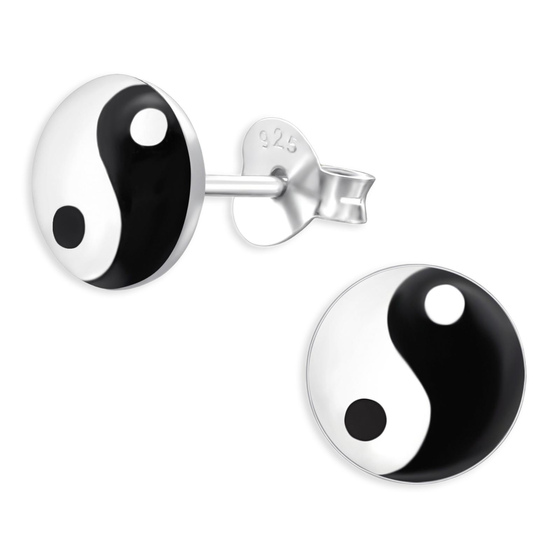 Yin Yang Kinder Ohrringe aus 925 Silber