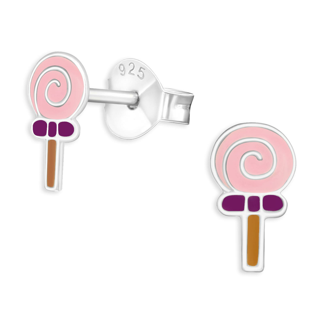 Lollipop Kinder Ohrringe aus 925 Silber