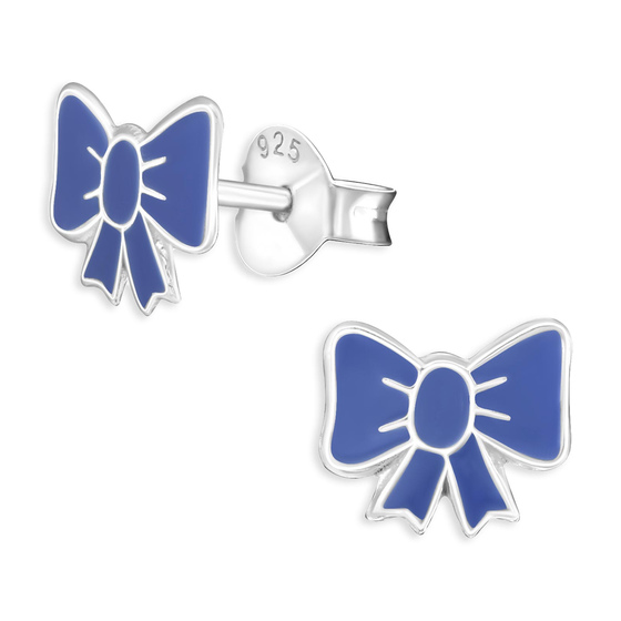 Schleifen Kinder Ohrringe aus 925 Silber