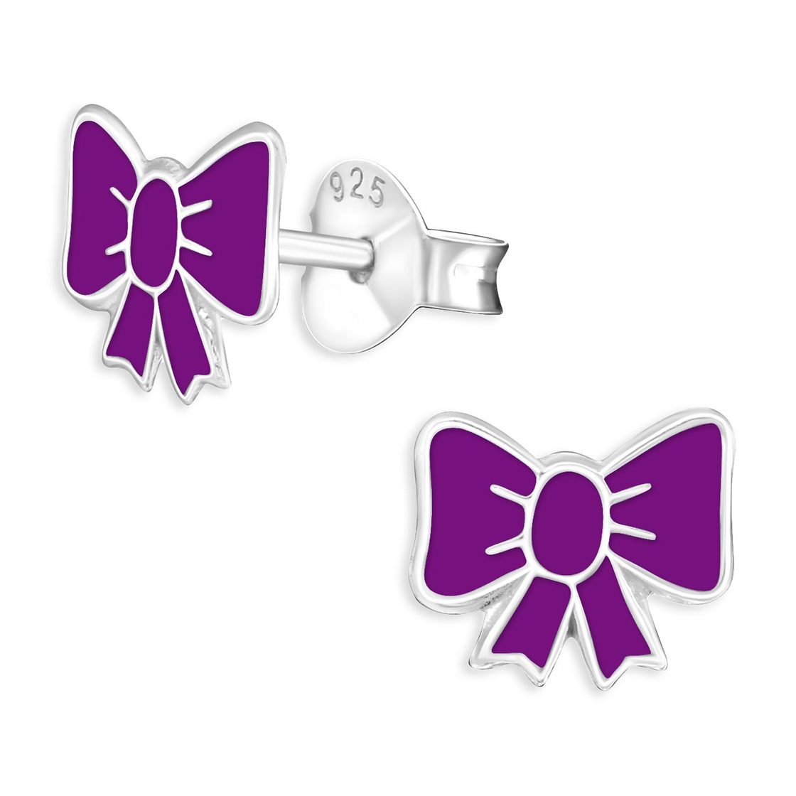 Schleifen Kinder Ohrringe aus 925 Silber Schleifen Kinder Ohrringe aus 925 Silber
