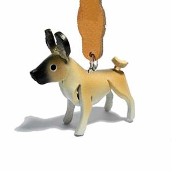 American Akita Inu Schlsselanhnger aus Leder