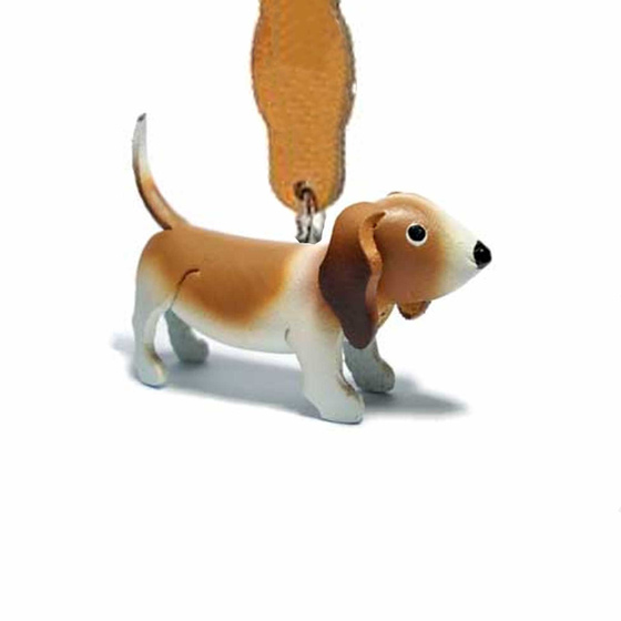 Basset Hound Schlsselanhnger aus Leder