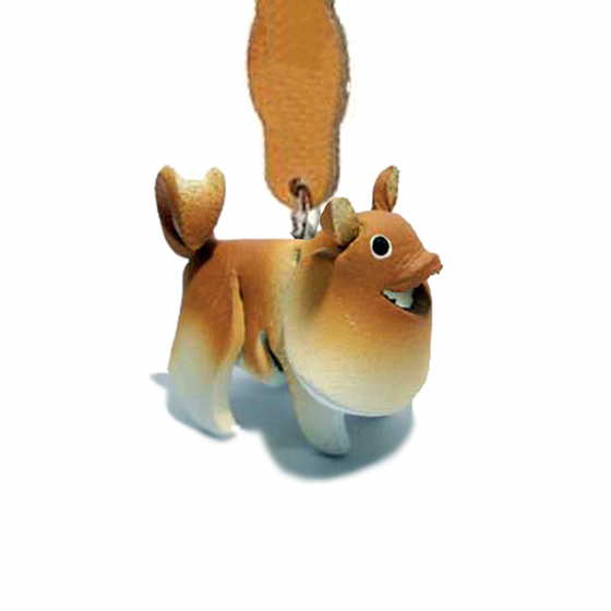 Pomeranian Zwergspitz Schlsselanhnger aus Leder