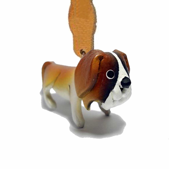 Bernhardiner Schlsselanhnger aus Leder