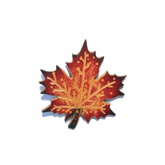 Ahornblatt Schlsselanhnger aus Leder