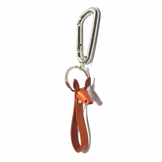 Pferde Schlsselanhnger aus Leder mit Karabiner