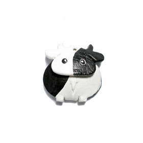 Kuh Schlsselanhnger aus Leder