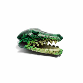 Krokodil Kopf Schlsselanhnger aus Leder