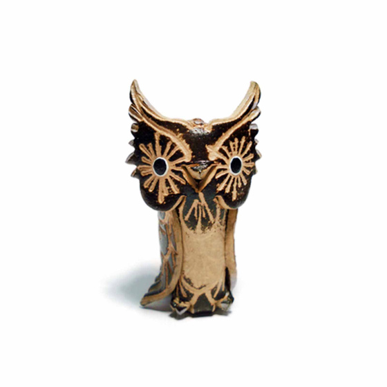 Eule Schlsselanhnger aus Leder