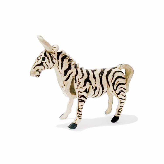 Zebra Schlsselanhnger aus Leder