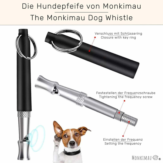 Hundepfeife mit Klicker und Leine Set