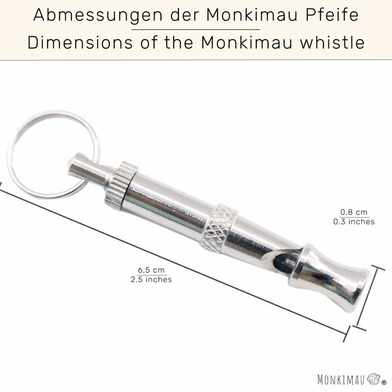 Hundepfeife einstellbar aus Messing