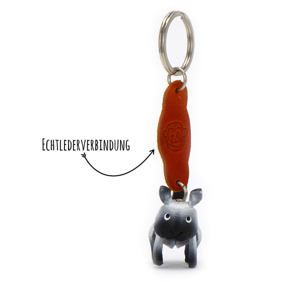 Siam Katzen Schlsselanhnger aus Leder