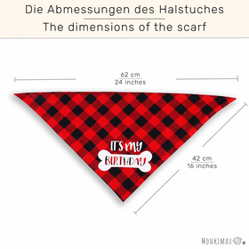 Hundehalstuch Geburtstag rot