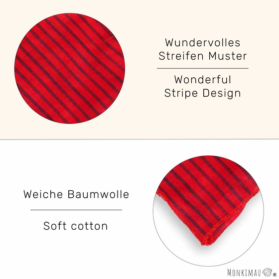 Hundehalstuch rot gestreift