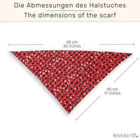 Weihnachts-Hundehalstücher Aus Baumwolle – 2 Stück, Kariert In Rot & Grün, Größe L Für Große Hunde