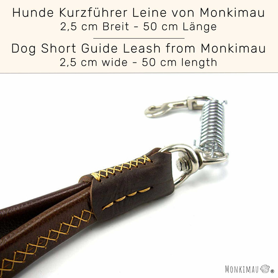 Kurzfhrer Hundeleine aus Leder