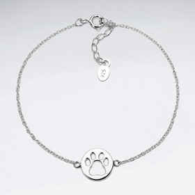 Monkimau Pfoten Damen Armband aus Silber