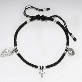 Monkimau Kreuz Herren Armband aus Silber