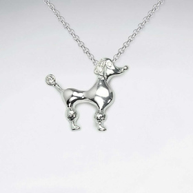 Monkimau Pudel Damen Anhnger aus Silber