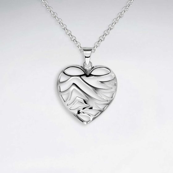 Monkimau Herz Damen Anh�nger aus Silber