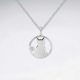 Monkimau Katzen Damen Anhnger aus Silber