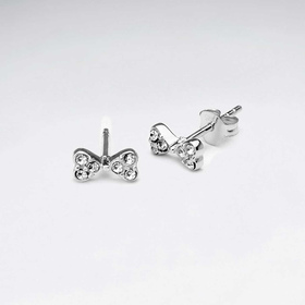 Monkimau Hunde Knochen Damen Ohrringe aus Silber