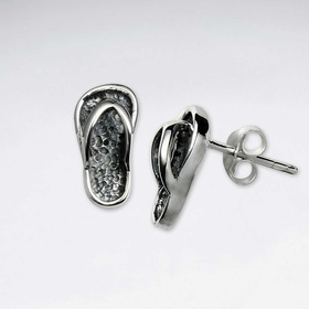 Monkimau Flip Flop Damen Ohrringe aus Silber